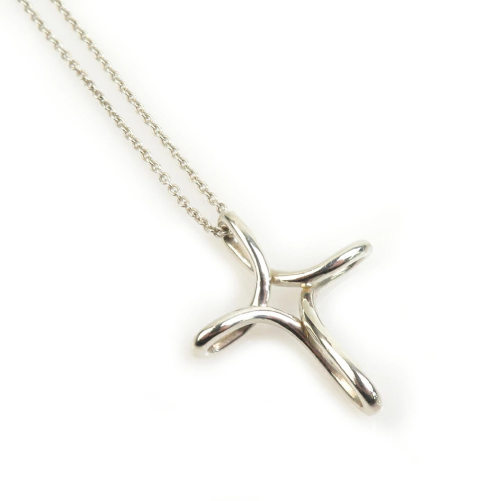 Tiffany Co Infinity Cross Necklace Sterling Silver